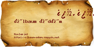 Ölbaum Ádám névjegykártya